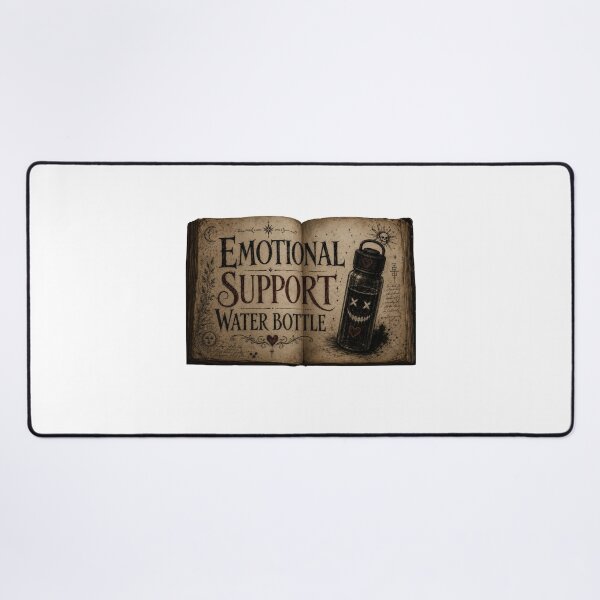 Item preview, Dark bookish Emotional support water bottle designed and sold by PatternFly.