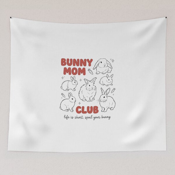 Item preview, Bunny Mom Club Cute Rabbit Lover T-Shirt | Funny Bunny Owner Gift designed and sold by StickerNestYou.