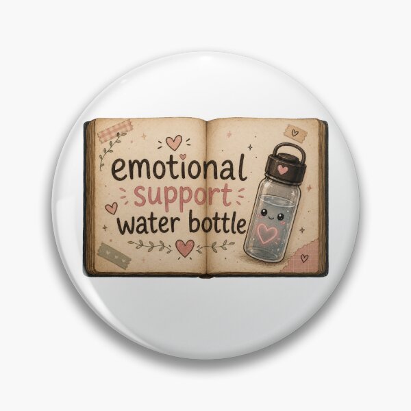 Item preview, bookish Emotional support water bottle designed and sold by PatternFly.