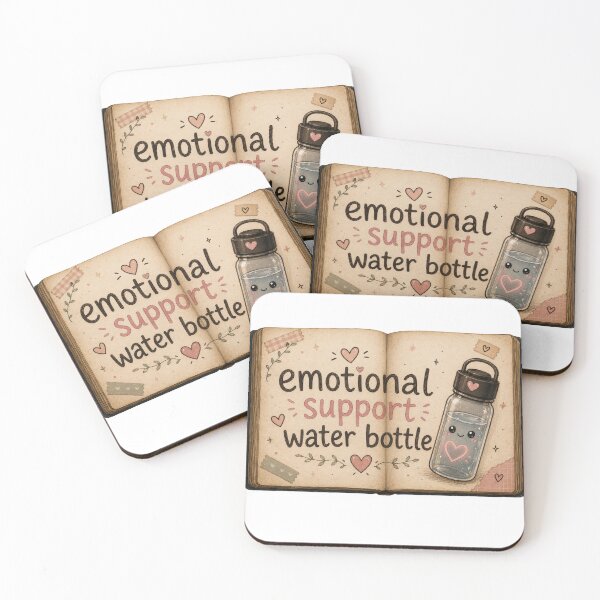 Item preview, bookish Emotional support water bottle designed and sold by PatternFly.
