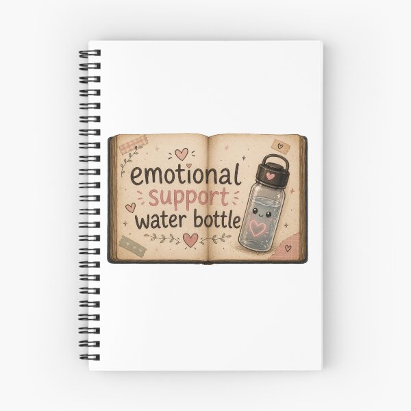 Item preview, bookish Emotional support water bottle designed and sold by PatternFly.