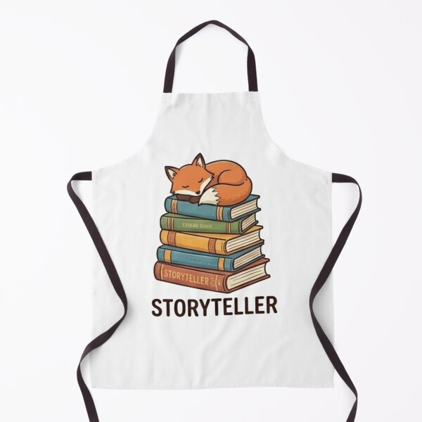Item preview, Storyteller Sleeping Fox on Stack of Books Aesthetic designed and sold by Rehnair.
