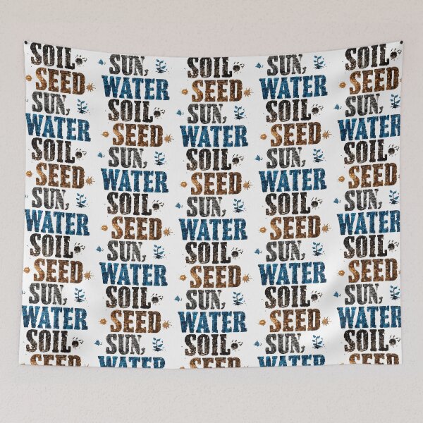 Item preview, Soil Seed Sun Water Earth Elements Text Design designed and sold by RichardRags.