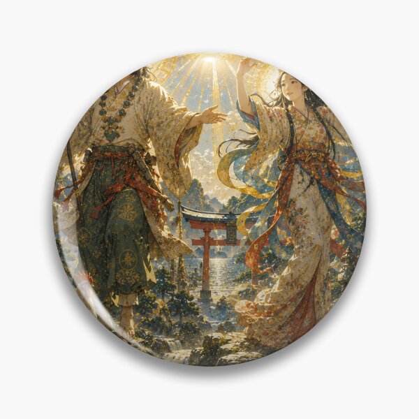 Item preview, Sarutahiko Ōkami and Ame-no-Uzume-no-Mikoto – Modern Japanese Art designed and sold by Fumi723.