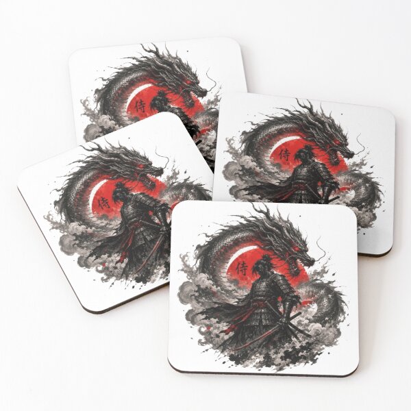 Artikelvorschau, Drachengeist-Samurai unter purpurroter Sonne entworfen und verkauft von Printcraft-.
