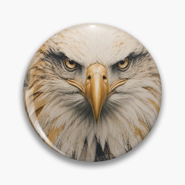 Item preview, Majestic Bald Eagle | Gold Accent Wildlife Art | Symbol of Freedom, Strength & Leadership | Premium Eagle Wall Art designed and sold by SOSCHISTUDIO.