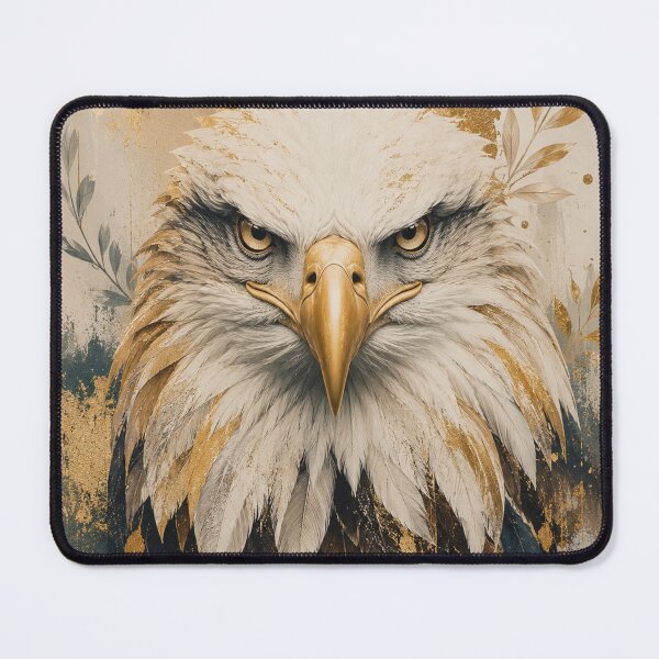 Item preview, Majestic Bald Eagle | Gold Accent Wildlife Art | Symbol of Freedom, Strength & Leadership | Premium Eagle Wall Art designed and sold by SOSCHISTUDIO.