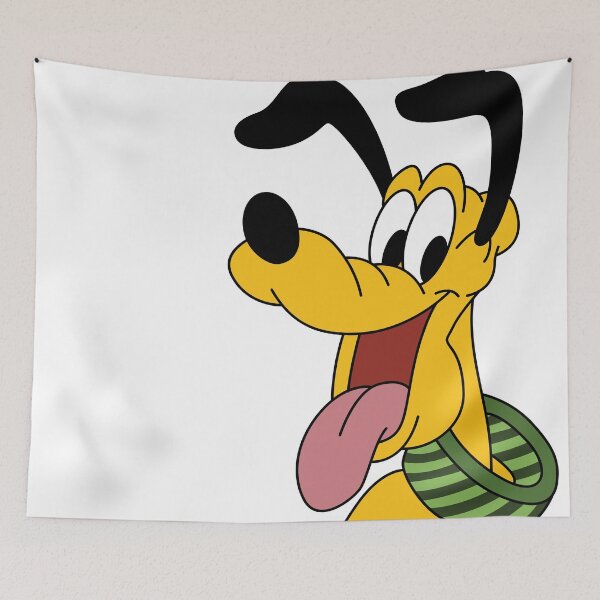 Item preview, Happy Pluto Dog Yellow Background Vector Illustration designed and sold by LudmylArt.