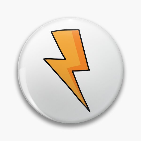 Item preview, Cute Orange Lightning Bolt Doodle Energy Strike Vector Graphic designed and sold by somimalikkk.