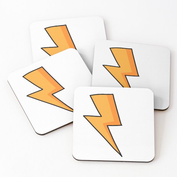 Item preview, Cute Orange Lightning Bolt Doodle Energy Strike Vector Graphic designed and sold by somimalikkk.