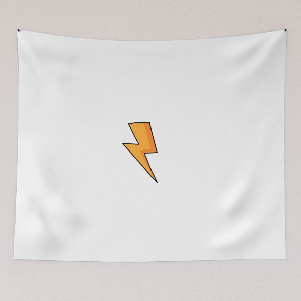 Item preview, Cute Orange Lightning Bolt Doodle Energy Strike Vector Graphic designed and sold by somimalikkk.