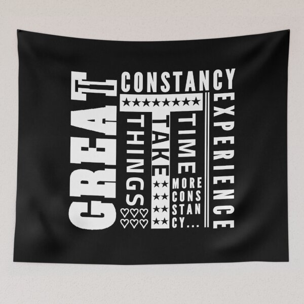 Item preview, Motivational Mindset Quote about personal growth GREAT THINGS TAKE TIME - MORE CONSTANCY MORE EXPERIENCE! designed and sold by Giulivo Store Graphic.