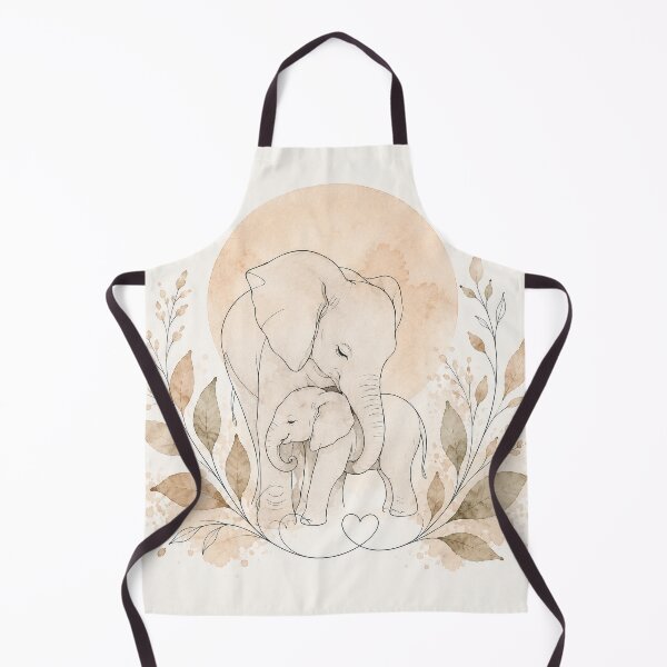 Item preview, Minimalist Elephant Mother and Baby designed and sold by FlamingPhoenix4.