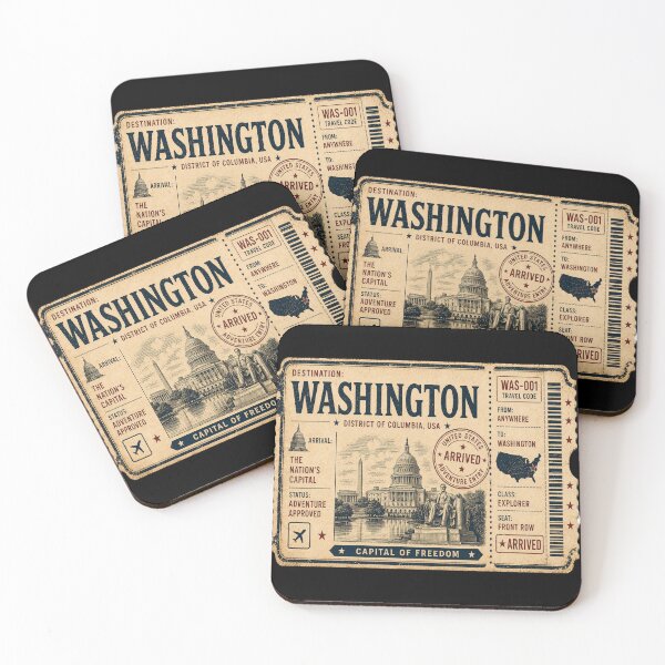 Item preview, Washington D.C. Vintage Travel Ticket designed and sold by naturalsurvival.