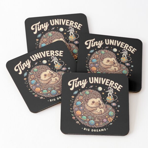 Item preview, Tiny Universe Hedgehog – Cosmic Whimsical Art designed and sold by Dogandesighn.