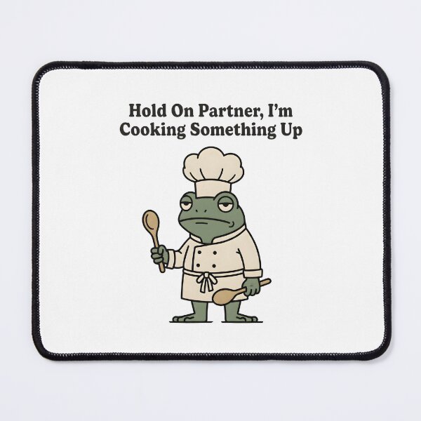 Item preview, Funny Frog Chef Hold On Partner I'm Cooking Something Up T-Shirt designed and sold by StickerNestYou.