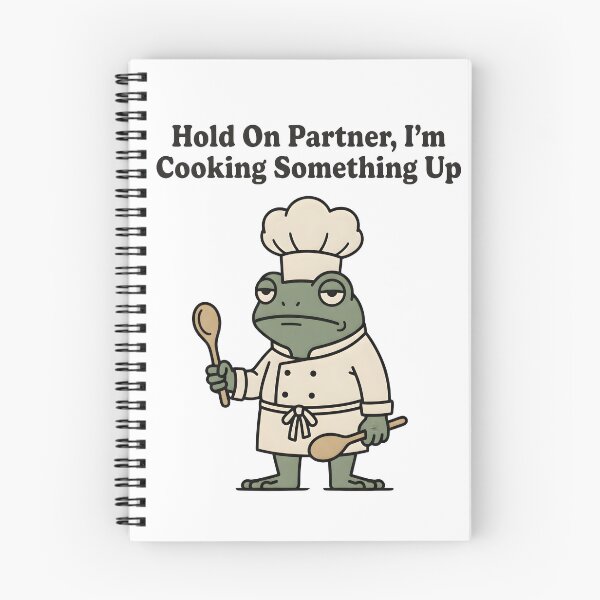 Item preview, Funny Frog Chef Hold On Partner I'm Cooking Something Up T-Shirt designed and sold by StickerNestYou.