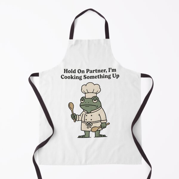 Item preview, Funny Frog Chef Hold On Partner I'm Cooking Something Up T-Shirt designed and sold by StickerNestYou.