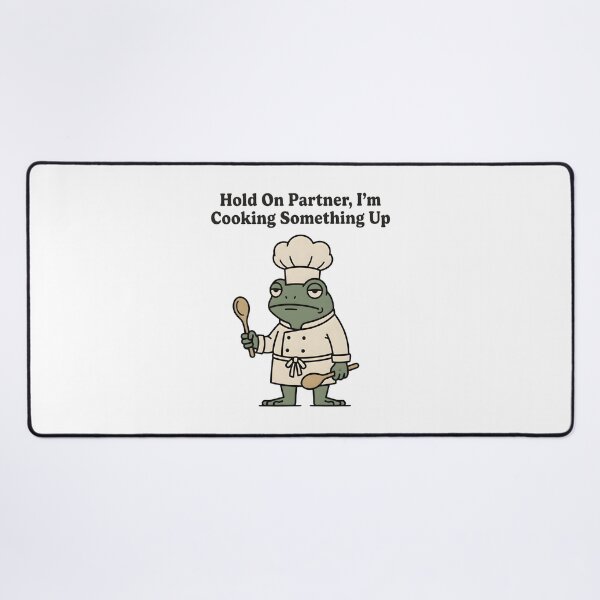 Item preview, Funny Frog Chef Hold On Partner I'm Cooking Something Up T-Shirt designed and sold by StickerNestYou.