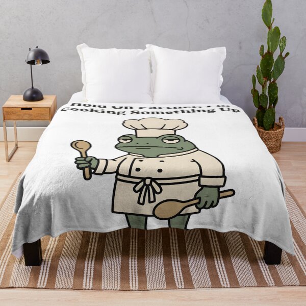 Item preview, Funny Frog Chef Hold On Partner I'm Cooking Something Up T-Shirt designed and sold by StickerNestYou.