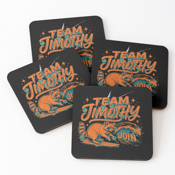 Item preview, Team Jimothy Funny Viral Raccoon Join to me Friend designed and sold by DarkRelicStudio.