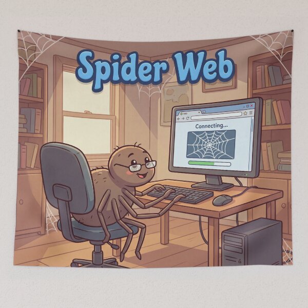 Item preview, Spider Web – Funny Coding Spider Working Online 4 designed and sold by WordPlayStudio.