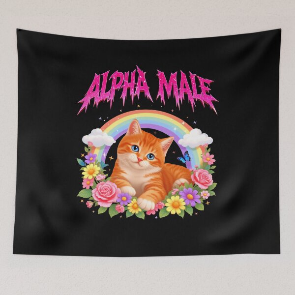 Item preview, Alpha Male Kitten Rainbow Meme designed and sold by nosu-art-pod.