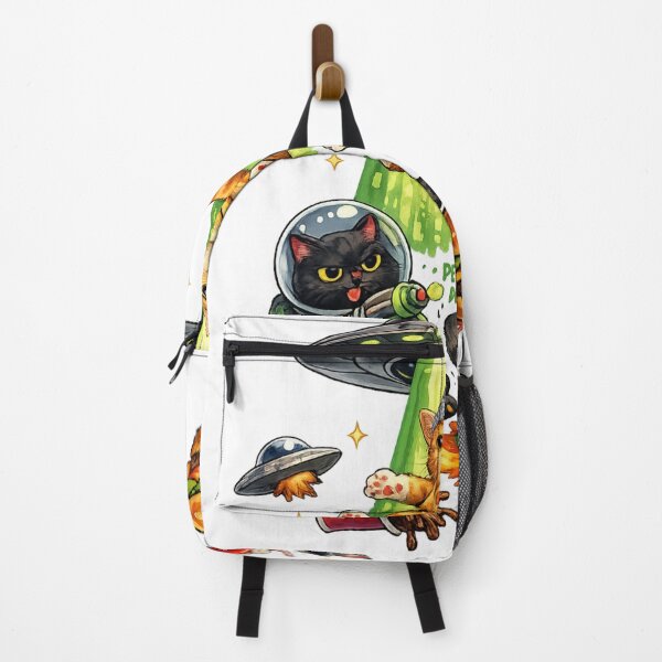 Item preview, Funny Cats Abducted by Pizza UFO designed and sold by 199xstudio.