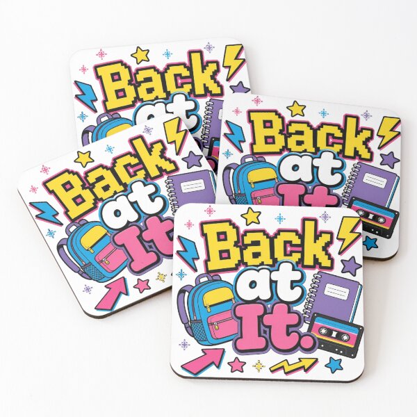 Item preview, Back at It Retro 80s 90s Vintage Funny Back to School Student Gift Art Print designed and sold by thoughtswear.