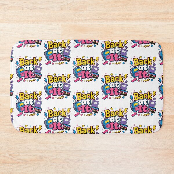 Item preview, Back at It Retro 80s 90s Vintage Funny Back to School Student Gift Art Print designed and sold by thoughtswear.