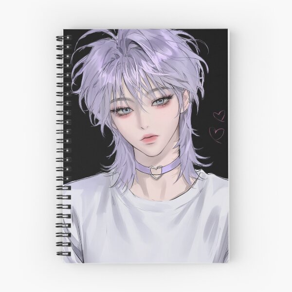 Item preview, Soft Grunge Anime Portrait with Lavender Hair and Heart Choker designed and sold by Sergii Davydenko.