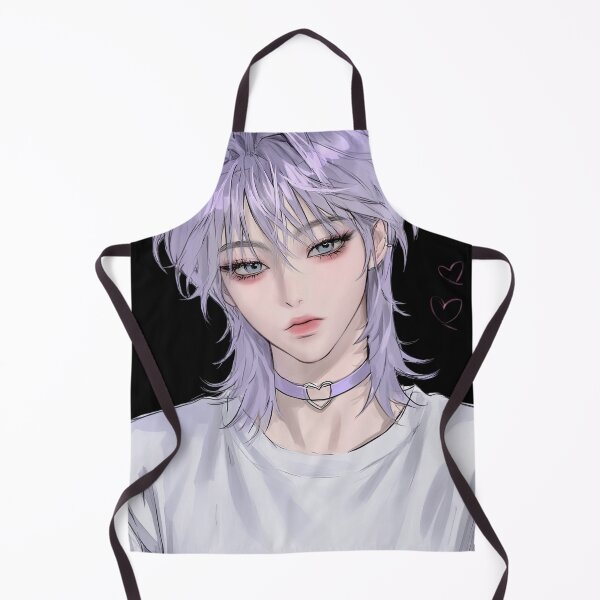 Item preview, Soft Grunge Anime Portrait with Lavender Hair and Heart Choker designed and sold by Sergii Davydenko.