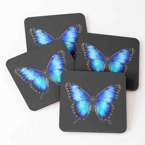 Item preview, Blue Morpho Butterfly Watercolor Art – Colorful Nature Illustration designed and sold by ColorSplash123.