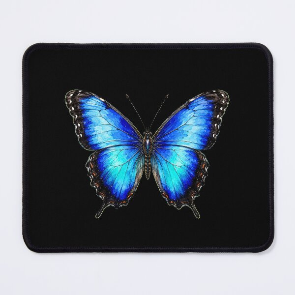 Item preview, Blue Morpho Butterfly Watercolor Art – Colorful Nature Illustration designed and sold by ColorSplash123.