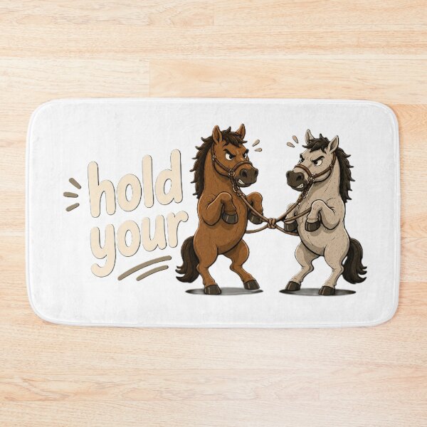 Item preview, Hold Your Horses | Funny Horse Pun Cartoon designed and sold by BabiesNanimals.