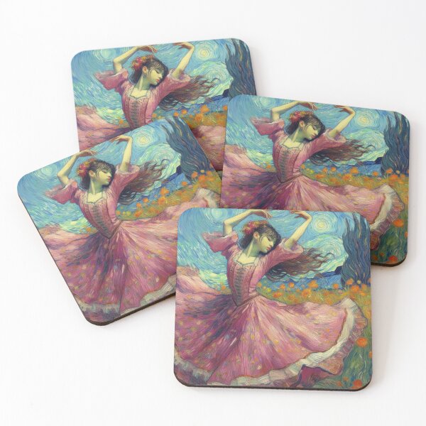 Item preview, Dancer Girl Beautiful Dance Van Gogh style designed and sold by ArtUnova.