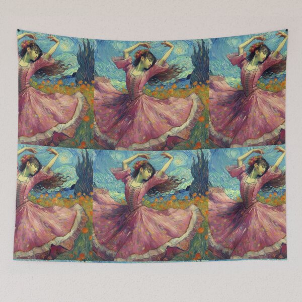 Item preview, Dancer Girl Beautiful Dance Van Gogh style designed and sold by ArtUnova.