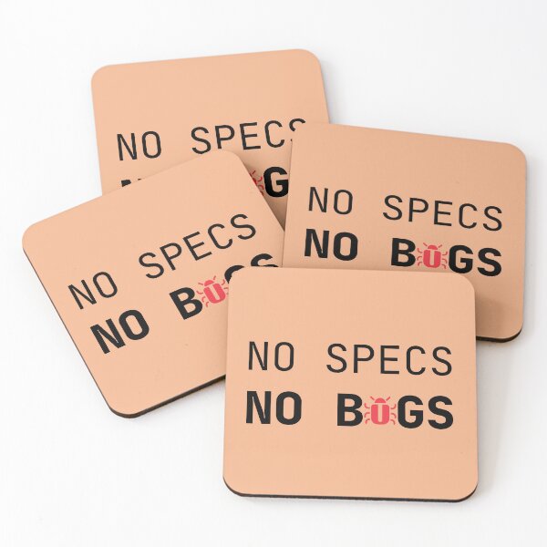 Item preview, No Specs No Bugs Funny Programmer Saying designed and sold by AnilaPike Studio.