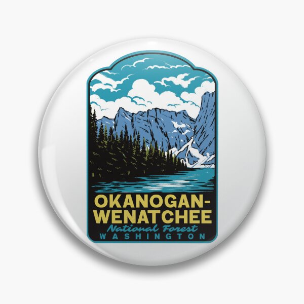 Item preview, Okanogan-Wenatchee National Forest Retro Washington Art designed and sold by HalpinDesign.
