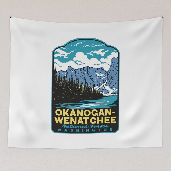 Item preview, Okanogan-Wenatchee National Forest Retro Washington Art designed and sold by HalpinDesign.
