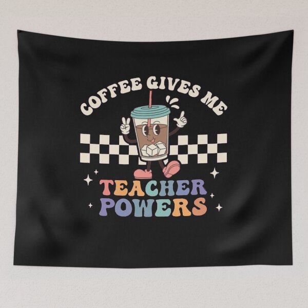 Item preview,  Coffee Gives Me Teacher Powers | Cute Teacher Coffee Gift Design designed and sold by Gbriel3.