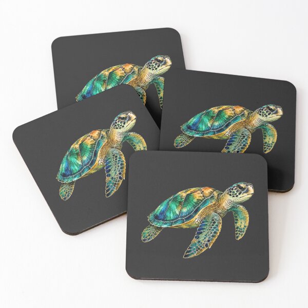 Item preview, Sea Turtle Watercolor Art – Colorful Ocean Nature Illustration designed and sold by ColorSplash123.