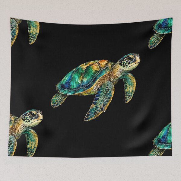 Item preview, Sea Turtle Watercolor Art – Colorful Ocean Nature Illustration designed and sold by ColorSplash123.