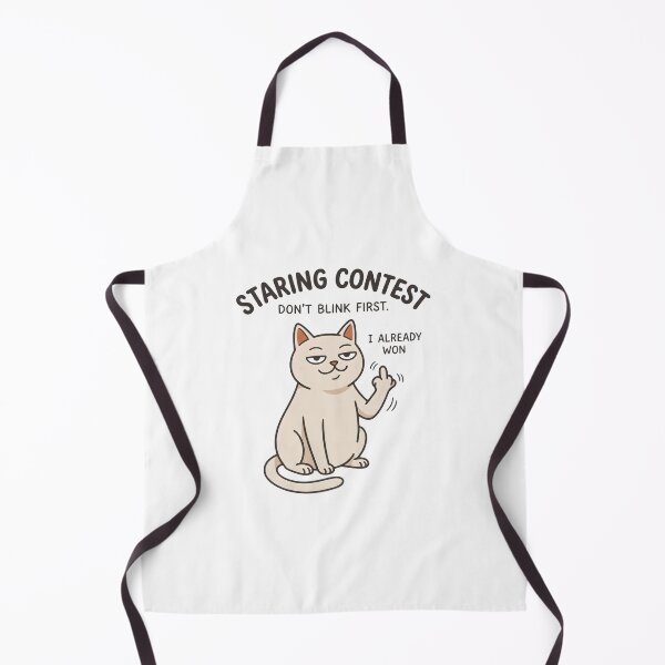 Item preview, Funny Cat Staring Contest Meme Don't Blink First Design designed and sold by StickerNestYou.
