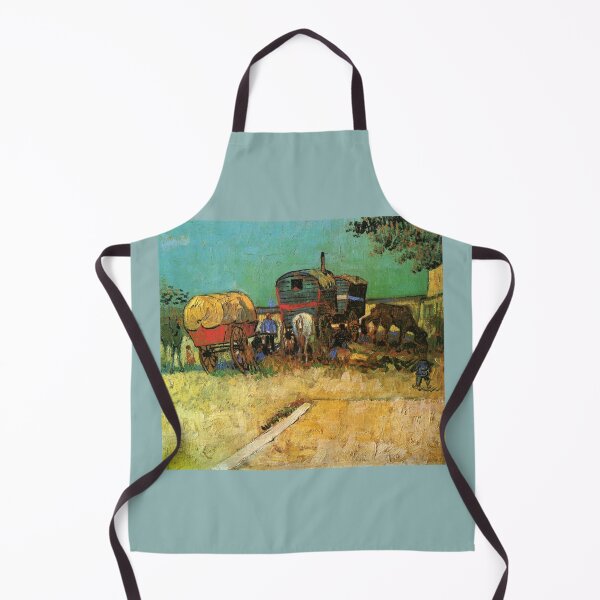 Item preview, Encampment of Gypsies with Caravans Vincent van Gogh painting designed and sold by ArtUnova.