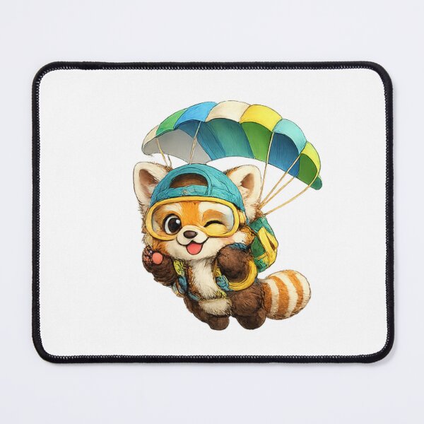 Item preview, red panda with a parachute designed and sold by Savnyy.