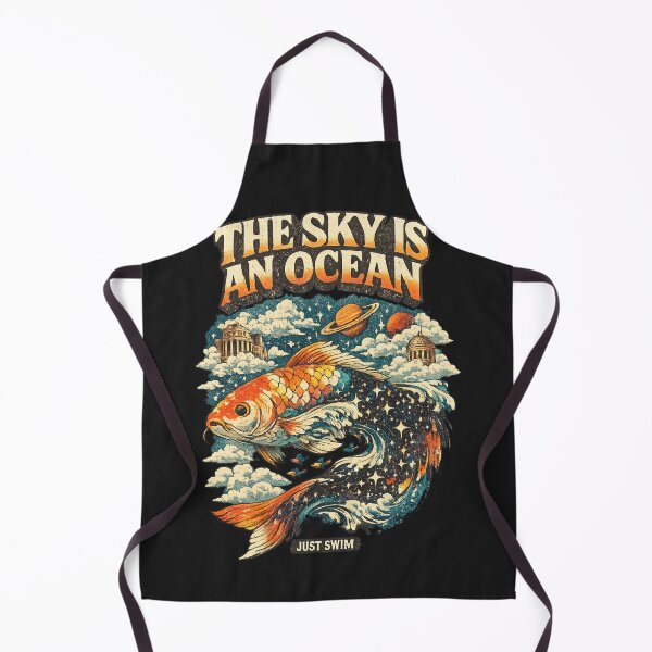 Item preview, An Ocean – Cosmic Goldfish Surreal Art designed and sold by Dogandesighn.