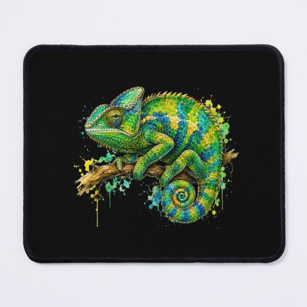 Item preview, Colorful Chameleon Watercolor Art – Tropical Nature Illustration designed and sold by ColorSplash123.