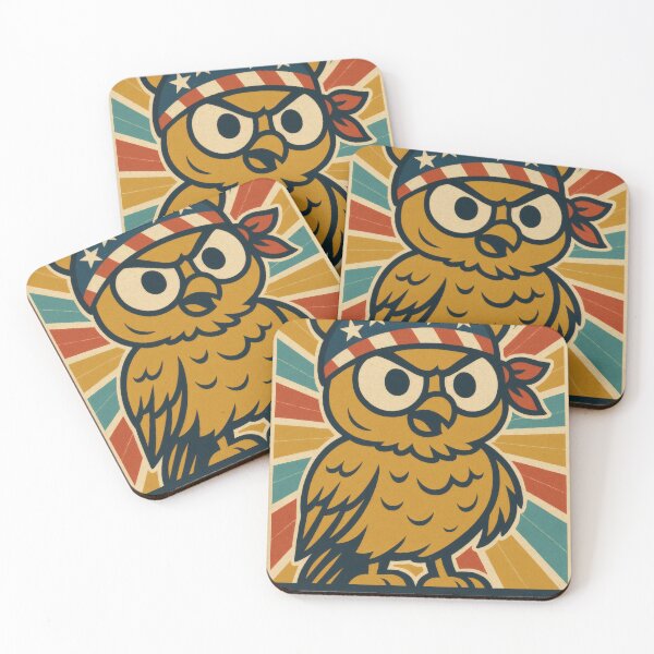 Item preview, Dream Bold Patriotic Owl | Bold American Flag Illustration | Vintage USA Americana Wall Art designed and sold by PaintedPixels01.