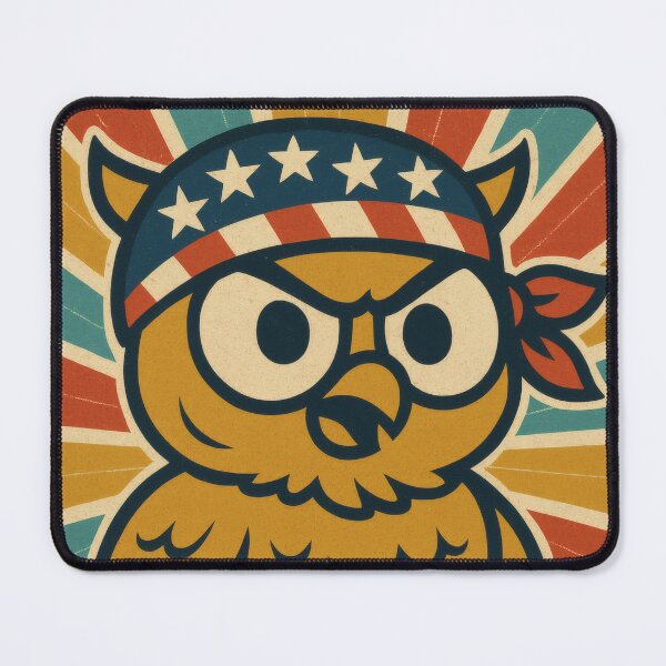 Item preview, Dream Bold Patriotic Owl | Bold American Flag Illustration | Vintage USA Americana Wall Art designed and sold by PaintedPixels01.